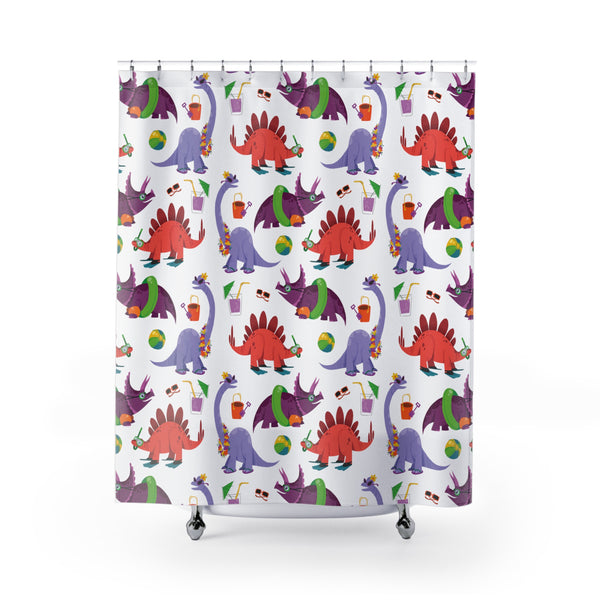 Beach Dino's Shower Curtain -