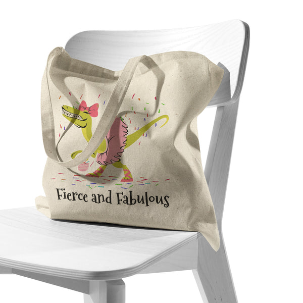 Fierce and Fabulous Raptor - Recycled Tote Bag