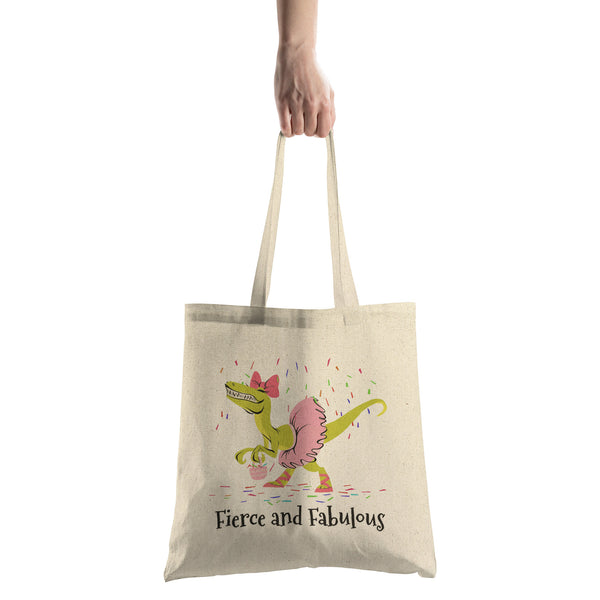 Fierce and Fabulous Raptor - Recycled Tote Bag