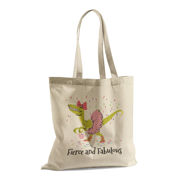 Fierce and Fabulous Raptor - Recycled Tote Bag