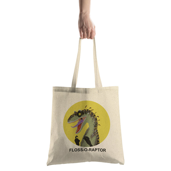 Floss-o-Raptor - Recycled Tote Bag