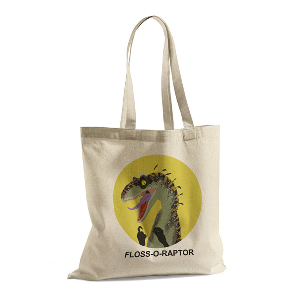 Floss-o-Raptor - Recycled Tote Bag