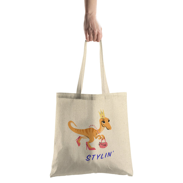 Stylin'Princess Raptor - Recycled Tote Bag