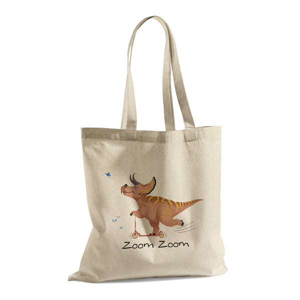 Scooter Triceratops - Recycled Tote Bag
