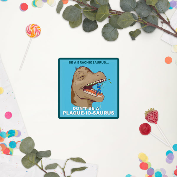 Plaque-io-Saurus Sticker