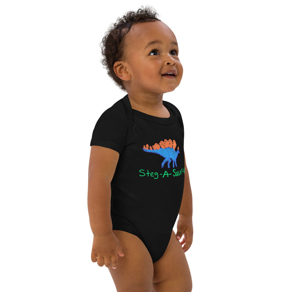 Organic Cotton Steg-A-Saurus Baby Onesie