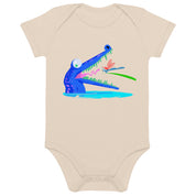 Organic Cotton Crocodile Teeth Baby Onesie