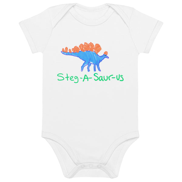 Organic Cotton Steg-A-Saurus Baby Onesie
