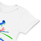 Organic Cotton Crocodile Teeth Baby Onesie