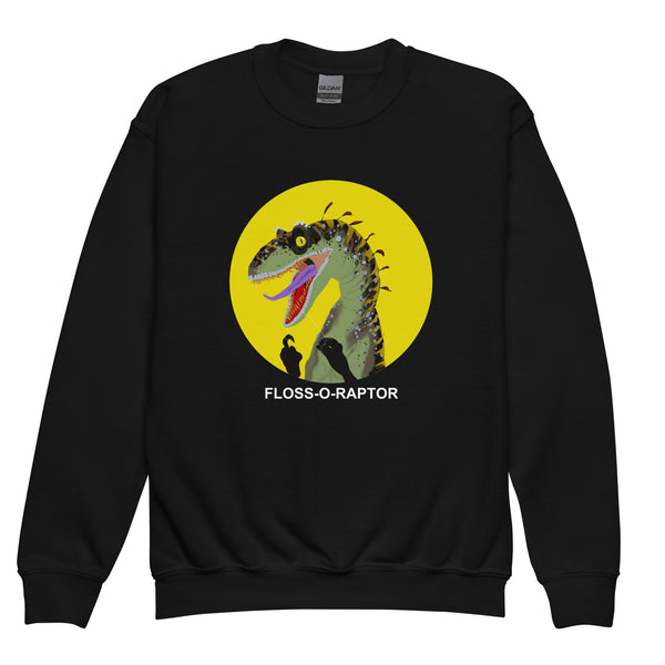 Floss-O-Raptor Kids Cotton Sweatshirt