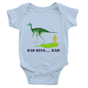 BAD DINO! Baby Onesie Light Blue