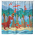 Dino Day at the Beach Shower Curtain