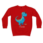 T-Rex and Kittens Friendz Kids Cotton Sweatshirt