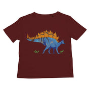 Dinostorus Stegosaurus Kids Tee Burgundy