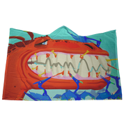 T-Rex Teeth Clean Hooded Blanket