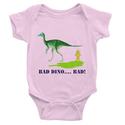 BAD DINO! Baby Onesie Light Pink