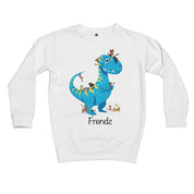 T-Rex and Kittens Friendz Kids Cotton Sweatshirt