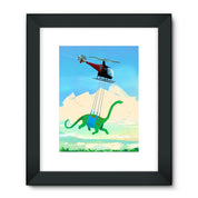 Helicopter Flyin'Dino through the Sky