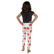 Dinostorus Stegosaurus Floral Youth Leggings (back)