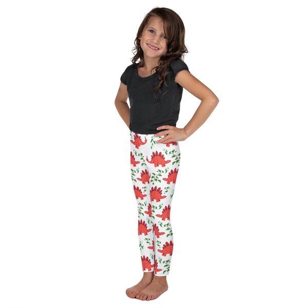 Dinostorus Stegosaurus Floral Youth Leggings (side)