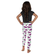 Dinostorus Triceratops Floral Youth Leggings (back)