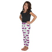 Dinostorus Triceratops Floral Youth Leggings (side)
