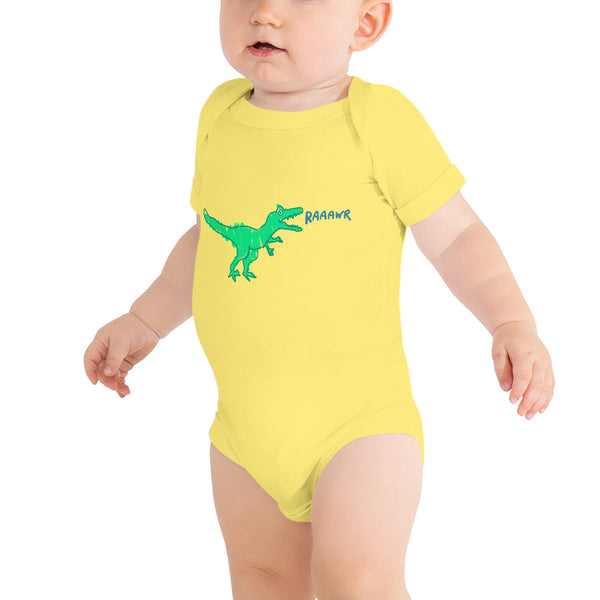Organic Cotton Doodle T-Rex Baby Onesie