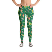 Butterfly Flutter - Women's Leggings - Dark Green