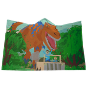 T-Rex Jungle Chase Hooded Blanket