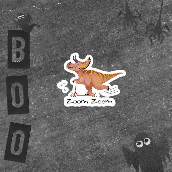 Scooter Triceratops Sticker