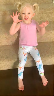 Chic Dino Friends Girls Leggings
