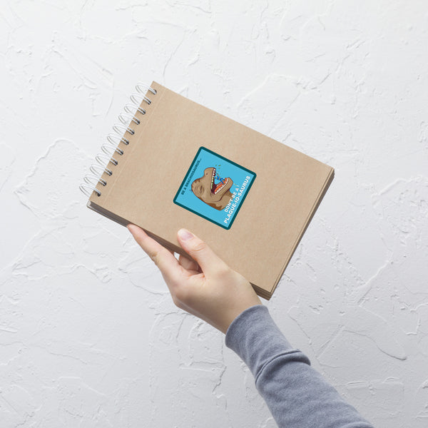 Plaque-io-Saurus Sticker