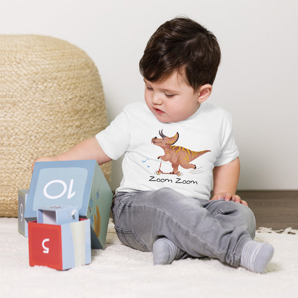 Scooter Triceratops Kid's Cotton T-Shirt