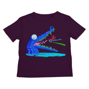 Dinostorus Croc-Teeth Kids Tee Purple