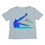 Dinostorus Croc-Teeth Kids Tee Sky Blue