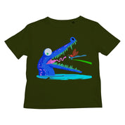 Dinostorus Croc-Teeth Kids Tee Khaki