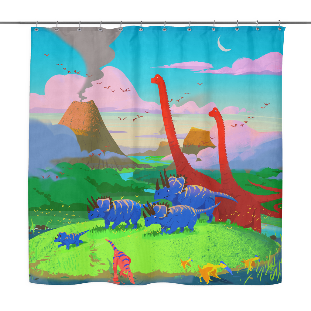 Visit to the Volcano Shower Curtain