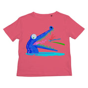 Dinostorus Croc-Teeth Kids Tee Pink