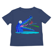 Dinostorus Croc-Teeth Kids Tee Royal Blue